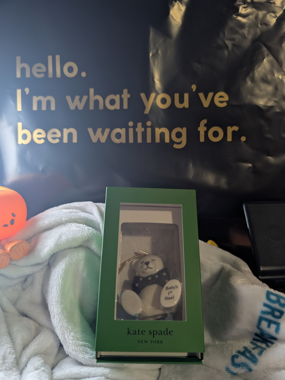 kate spade Green Boxed Baby Bear Charm with Gold Accent